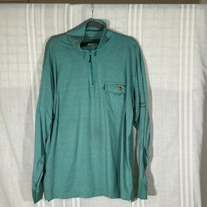 Cabela's Teal Long-Sleeve Quarter-Zip Pullover
